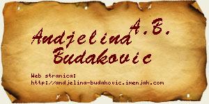 Andjelina Budaković vizit kartica